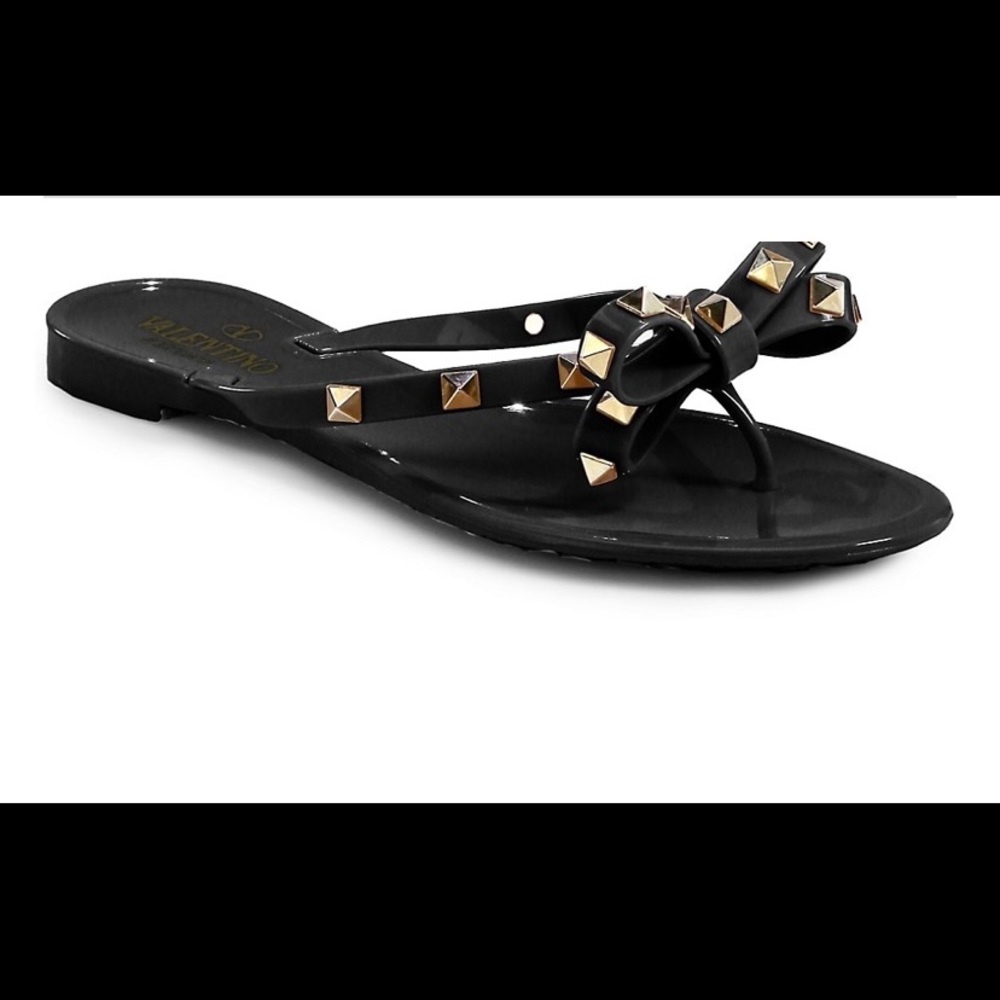 Black studded Valentino shoes size 9